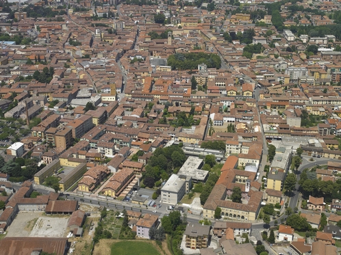 Veduta aerea del centro cittadino