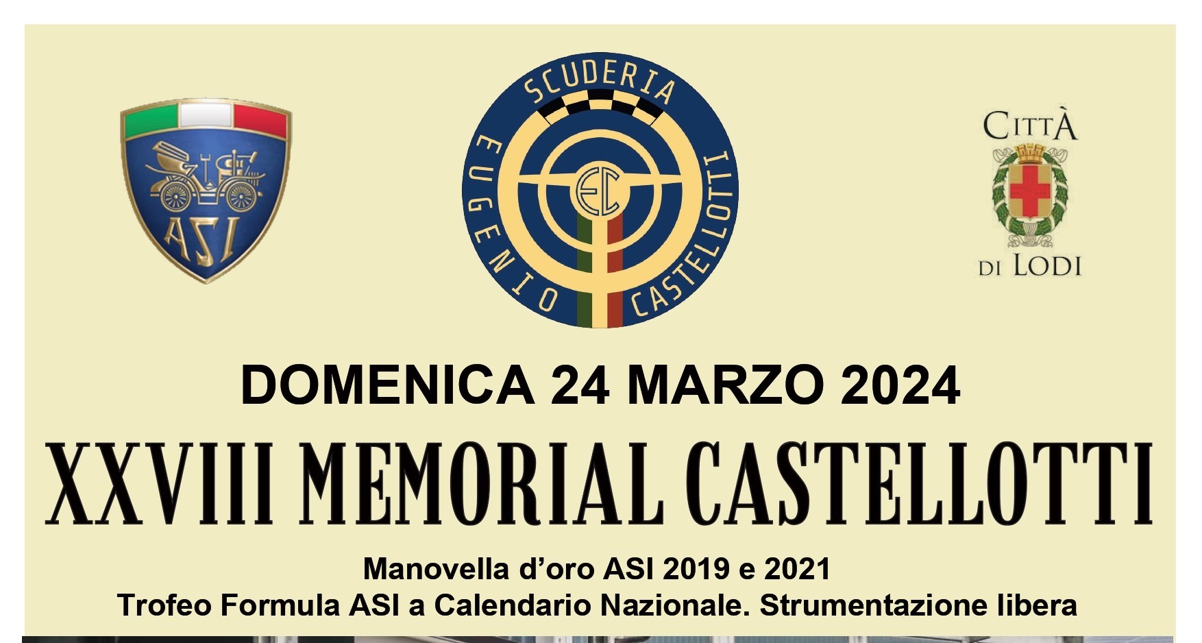 Banner evento Memorial Castellotti prove a cronometro 24 marzo 2024