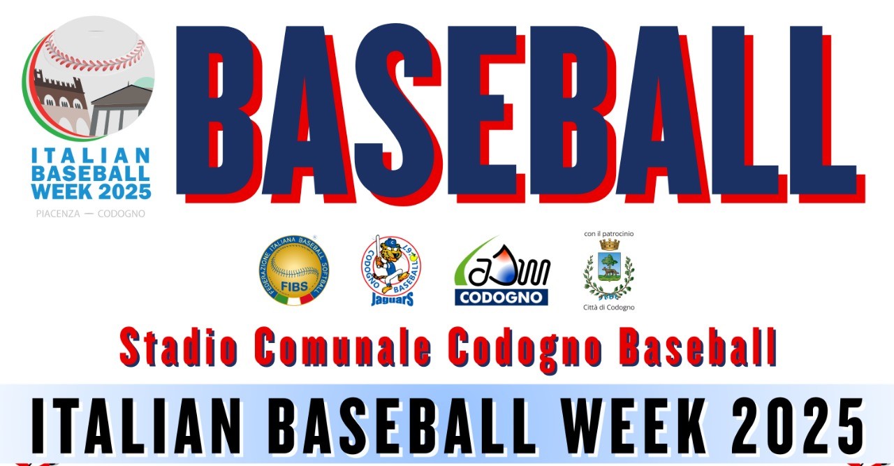 Banner Italian Baseball Week Codogno 12 13 settembre 2025