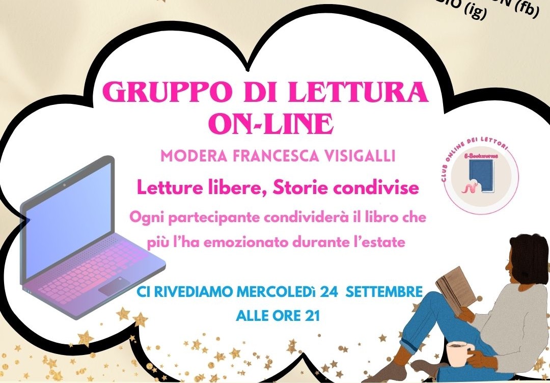 Banner Gruppo di lettura online Letture libere, storie condivise