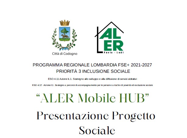 Banner Aler presentazione progetto 30 settembre