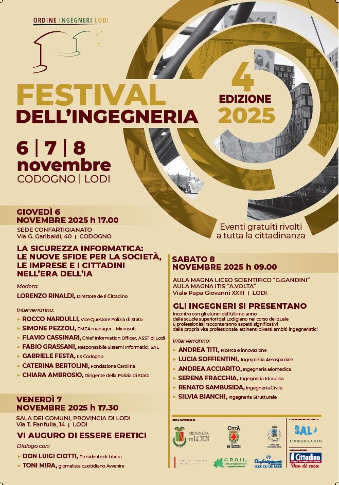 Locandina Festival dell'ingegneria 2025 1