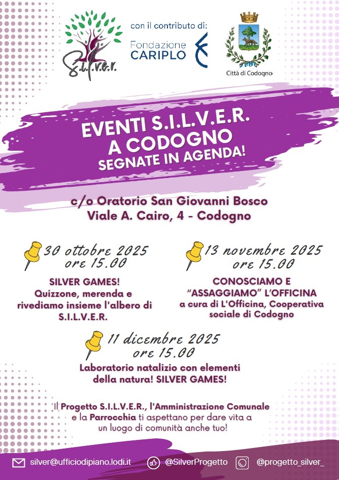 Locandina eventi Silver 2025