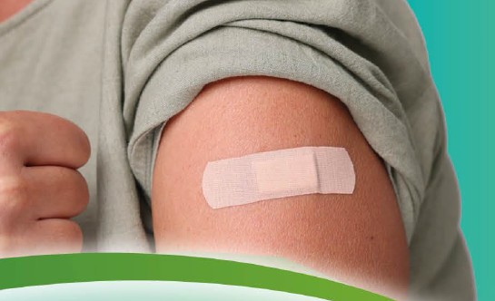 Banner vaccinazioni - immagine di braccio con cerotto