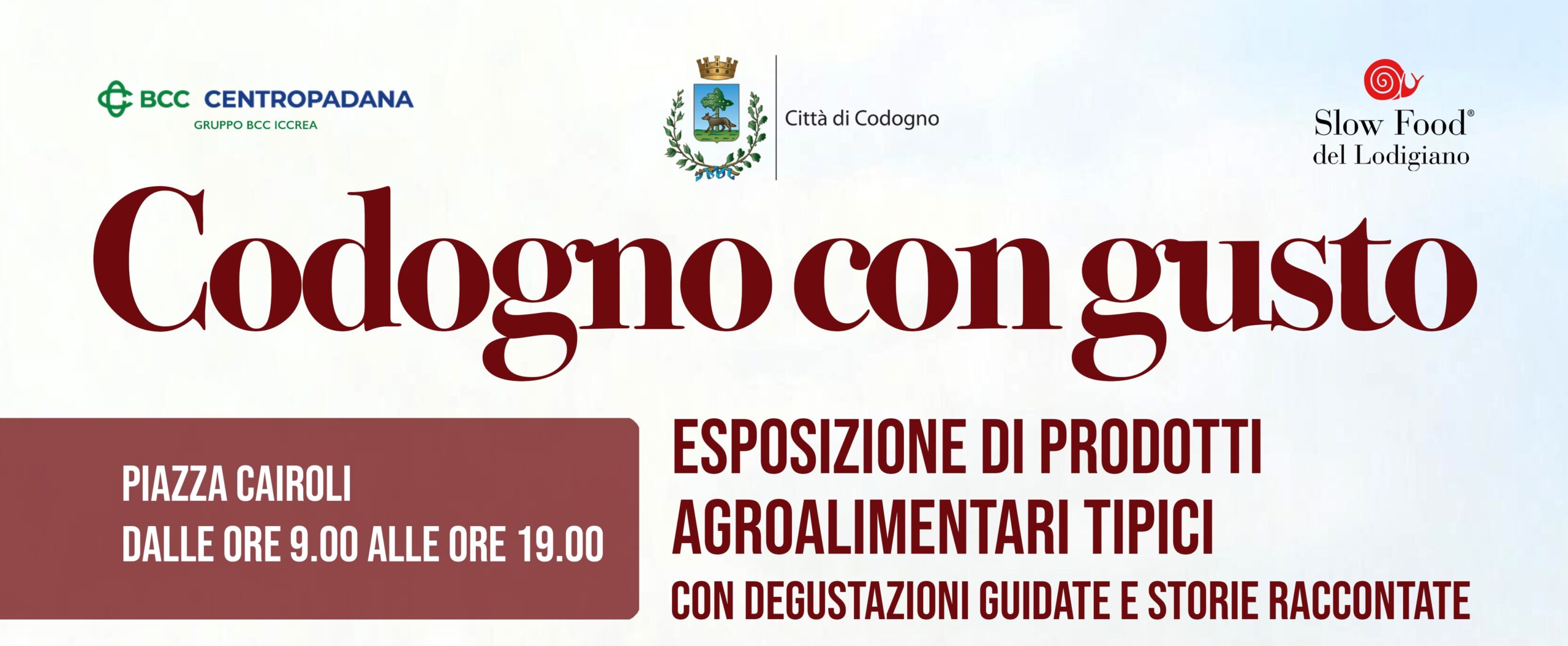 Banner Codogno con gusto esposizione