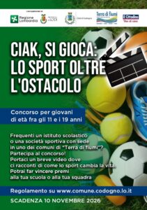 Locandina Ciak si gioca_Lo sport oltre l'ostacolo