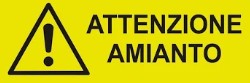 Immagione avviso rischio amianto