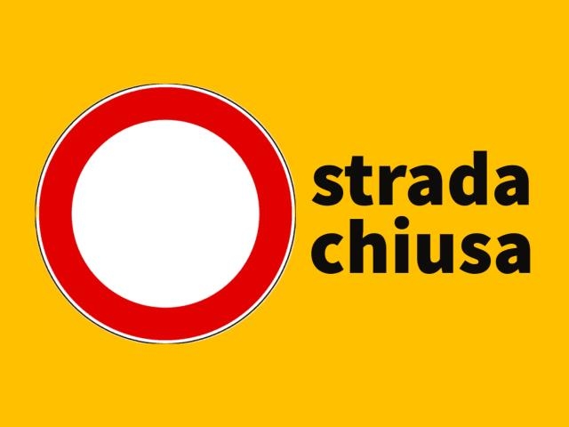 Avviso strada chiusa